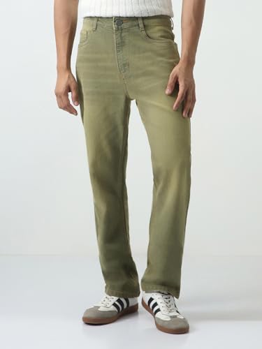 Image of Urbano Fashion Men's Straight Fit Heavy Washed Jeans Stretchable