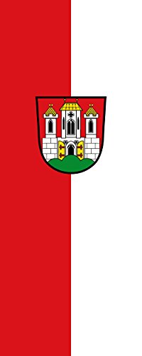 Drapeau Burghausen de qualité supérieure au format portrait 300x120cm