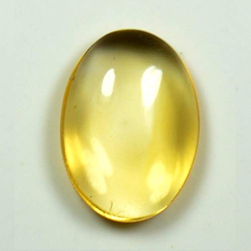 Citrine cabochon 11 carats Sunella, pierre de méditation rituel Rashi Ratan - 2