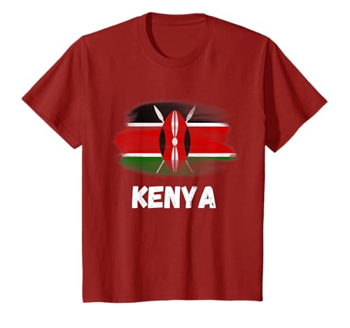 Drapeau Kenya Pride rétro Kenya assorti à la famille T-Shirt