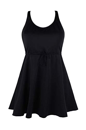 Photo 1 of JINXUEER Women’s Plus Size Swimsuit One Piece Floral Print Swimwear Tummy Control Swimdress with Flared Skirt