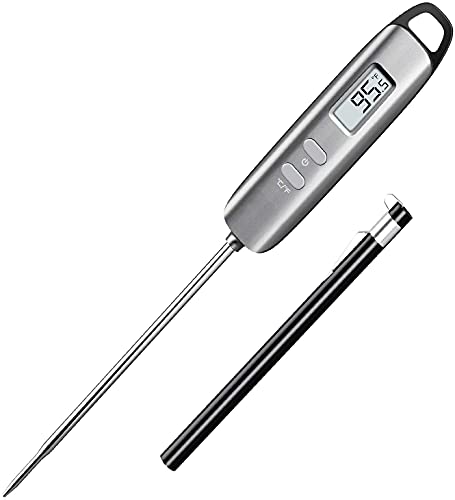Meat Thermometer Digital, Super Long Probe Cooking Thermometer, Instant Read Meat Thermometer Auto Off, Meat Probe Thermometer for Grilling BBQ, Smoker, Kitchen, Milk, Bath Water, Turkey, Temperature
