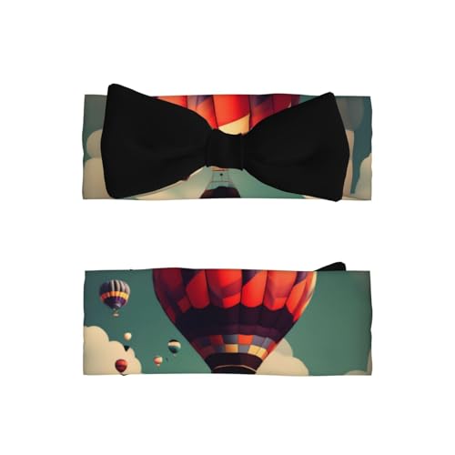 Baby Bow Headband Hot Air Balloon Printing Soft, Skin-Friendly For Newborns 0-6 Months, For Baby Girls2