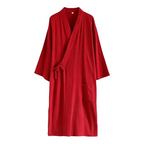 Yukata japonés para hombre: batas cómodas de algodón ideales para el descanso en la sauna o casa