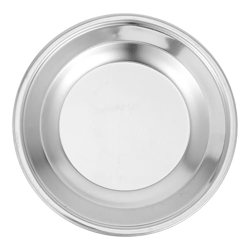 FIXOSHEE Piattino Porta Bustine Di Tè in Acciaio 410, Sottobicchiere Rotondo in Metallo Da 12,5 Cm, Organizer Multiuso Per Bustine e Posate, Resistente e Riutilizzabile Per Cucina e Ufficio