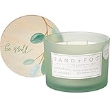 Sand and Fog Eucalyptus Lavender Scented Candle, Double Wick, 12oz (All Black)