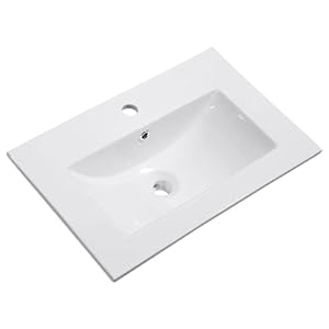 Kibath Rechteckiges Unterbauwaschbecken Keramik Weiß 61cm