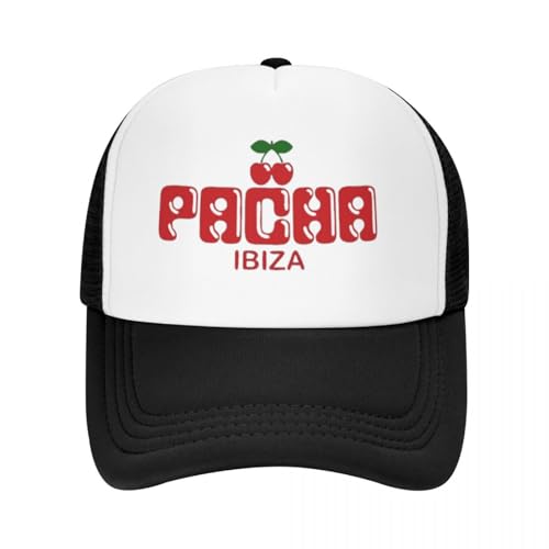 UIOPPIOS Gorra de béisbol de Malla Ajustable Pacha Ibiza roja Cereza para Hombre Gorras Snapback Personalizadas Nueva Tendencia Sombreros de Baile Callejero