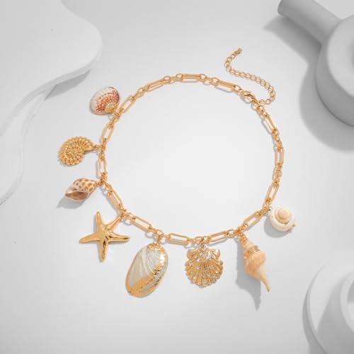LILIE&WHITE Sea Shell Necklace For Women With Trendy Charms Summer Beach Beaded Necklace Shell Starfish Charms Fashion Jewelry4
