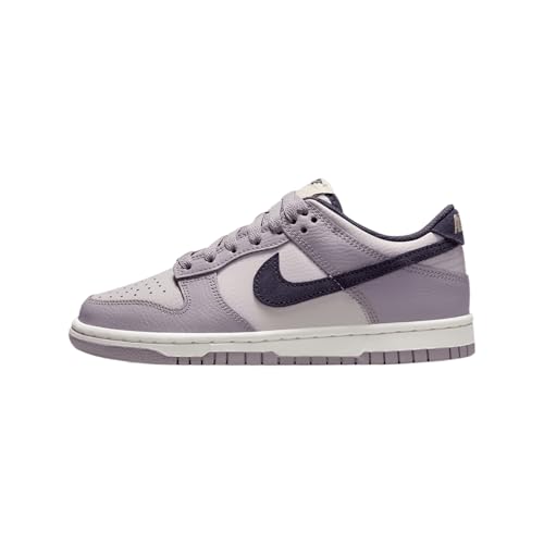 Nike Dunk Low Big Kids' Shoes (HQ3573-202, Light Violet Ore/Platinum Violet/Team Gold/Dark Raisin) Size 6.5