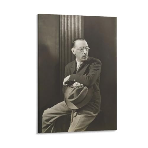Poster Igor Stravinsky impression sur toile 20x30 cm pour décoration murale