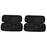 CORHAD 2個ジッパー付きマイクバッグ ハードカバー収納ボックス 耐衝撃 防水設計 持ち運び便利 小型軽量 メッシュポケット内蔵 マイク収納に