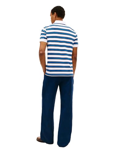 Image of Tommy Hilfiger Men's Short Sleeve Polo Shirts in Regular Fit With Stretch and Organic Pique Cotton