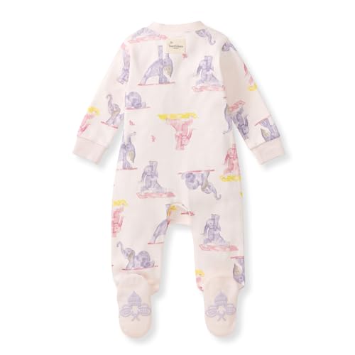 Image of Burt's Bees Baby unisex-baby Sleep & Play, Organic One-piece Romper-jumpsuit Pj, Zip Front Footed Pajama