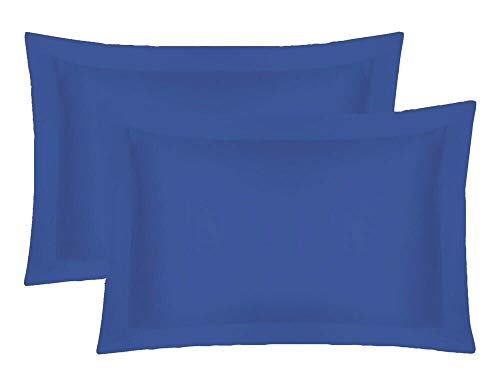 200 Thread Count 100% Egyptian Cotton Pair Of Pillowcases (Royal Blue, Oxford Pillow Cases)