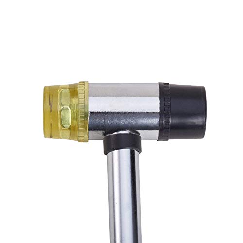 DIY Crafts Jewelry Tools Equipment Installable Two Way Rubber Hammers, Mallets, Steel Handle Jewellery Making Tool Hammer Head Round Diameter 30 MM (Multi Colour, Pack Of 1 Pc) 2