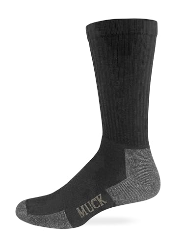 MUCK Boot Mens Merino Wool Lightweight Crew Socks 1 Pair Pack