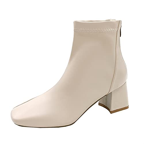 Bottines de cheville femelle talons épais aux finitions haut de gamme