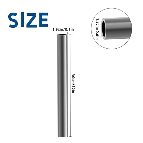 2 Stück Edelstahlrohr 19mm OD,15mm ID,2mm Wall,30cm Length Edelstahl Geländer Rohr Rundrohr für Branchen Automotive Anwendungen
