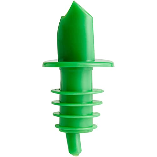 TrueCraftware- Green Free Flow Liquor Pourer Ethylene-vinyl acetate Set of 12- Liquor Bottle Pourers Shot Dispenser Liquor Bottle Pourers Alcohol Pourers Bar Bartender Accessories