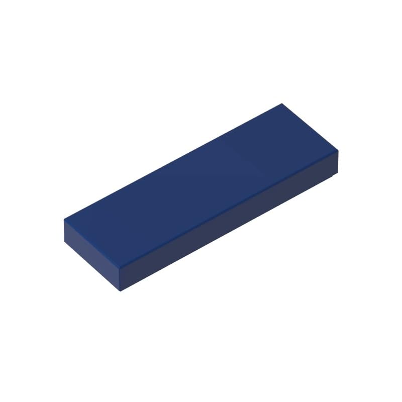 Gobricks 63864 Foundation Plate Tile 1x3 50 Pieces GDS-562 Compatible with Lego Building Blocks Color:Dark Blue โ image 1
