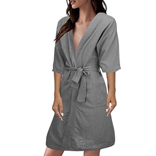 Albornoz con capucha para mujer del Reino Unido, bata de baño para mujer, mullida, cómoda, súper suave, batas de baño con bolsillos, acogedora, cálida, ropa de descanso, bata de baño casual para uso