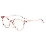 Claire's Solar Blue Light Reducing Round Clear Lens Frames - Pink
