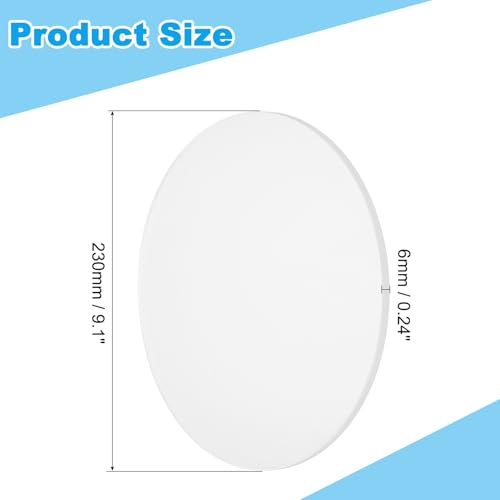 Image of PATIKIL 9.1 inch Acrylic Circles, 0.24 inch Thickness Round Acrylic Sheets Acrylic Circle Blanks Cake Disc Panel for Sign DIY Craft Project, Paintings, Picture Frame, Table Top, Clear