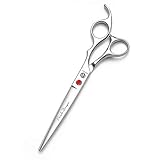 Purple Dragon 4インチ/5インチ/5.5インチ/6.5インチ/7インチ/7.5インチ/7.5インチ/8インチ/9インチ/10インチ シャープエッジ サロンヘアカットばさみ - ペット/犬のグルーミングはさみ バッグ付き - 理容師やペットのグルーマーに最適