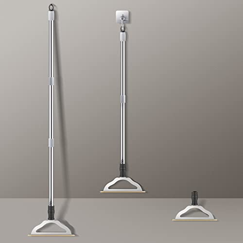 image for Hold a star 47“ Adjustable Long Handle Carpet Rake Pet Hair Remover,