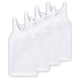 Schiesser Unterhemden Feinripp (6 (L), 4 X Weiß)