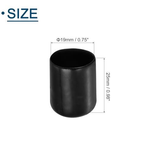 Tapas de goma para tornillos uxcell de 19 mm que eliminan bordes cortantes en tubos 3