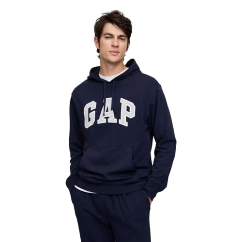 Image of Gap Men Embroidered Relaxed Fit Full Sleeve Hoodie