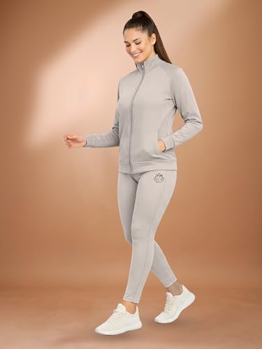 Image of Women 3 Piece Gym Workout Set | Sports Bra, Zip-Up Jacket & High Waist Leggings | Stretchable Yoga Activewear Co-Ord Set for Women | Fitness Gym Tracksuit