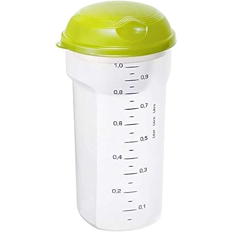 Rotho Take & Shake Shaker 1l mit Dressingbehälter für die Mitnahme von Salat, Müsli etc., Kunststoff BPA-frei Cover