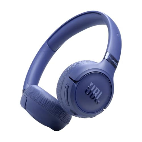 JBL Tune 680 NC Casque Supra-auriculaire sans Fil, autonomie jusqu'à 76 h, Réduction de Bruit Adaptative, Smart Ambient, Google Fast Pair, Microsoft Swift Pair, Bleu