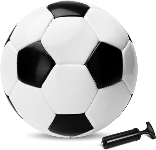 U&C Planet Fu&szlig;ball Spielzeug mit Pumpe und Netz, Kinder Fussball f&uuml;r Training Gr&ouml;&szlig;e 3 Fussball Kleinkind Fu&szlig;ball Kit Indoor Outdoor Spiel Geschenke f&uuml;r 2-8 Jahre alt Kinder Junge M&auml;dchen