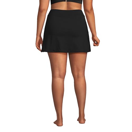 Lands' End Womens Chlorine Resistant Swim Skirt Swim Bottoms Control Black Regular 18 thumb #1