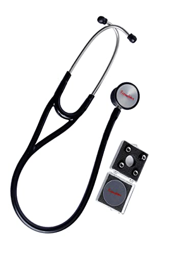 Estetoscópio Duplo Cardiológico Profissional Premium Preto
