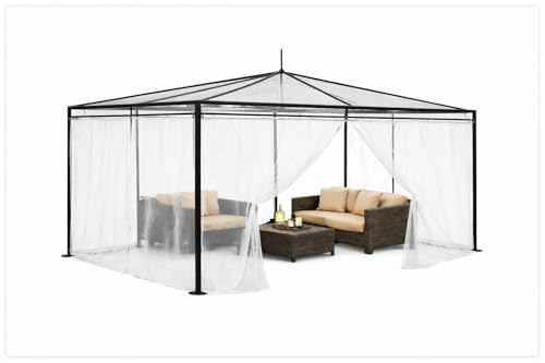 Moustiquaire en Forme de boîte pour tonnelle, terrasse, Lodge ou Balcon dans Un Sac de Transport pour Voyage (400 x 300, Blanc)