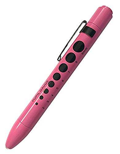 Prestige Medical Soft Led Pupil Gauge Penlight with Poly Bag Packagaing, Hot Pink