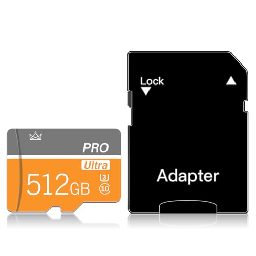 Image of 512GB Micro Sd Card Class 10 SDXC Memory Card with sd Adapter Fast Speed TF Card for Tablet /Mobile Phone /Car Audio-2PCS