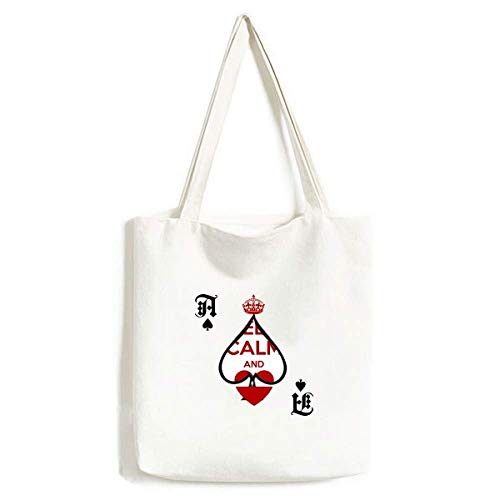 Sac à main lavable en toile rouge durable arborant la citation Keep Calm And Love