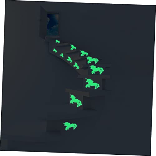 Vinilo Decorativo Luminiscente Unicornio Verde Mediano miniatura 5