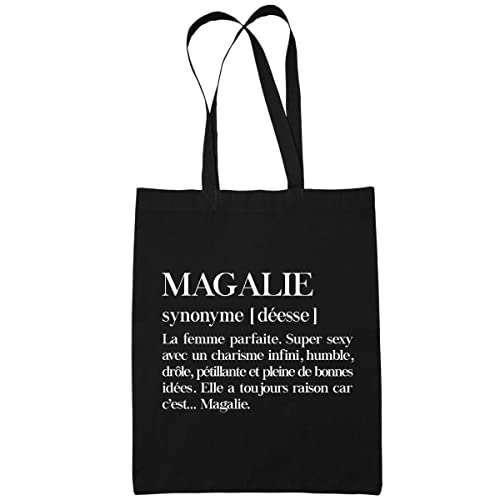 Planetee Sac Tote Bag Magalie Définition Prénom | Sac caban en toile coton prénom idée cadeau anniversaire