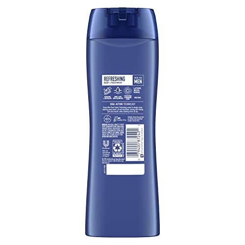 Suave Men Body Wash Refresh Fragrance Bodywash and Shower Gel 15 oz (Pack of 2)