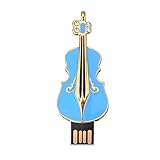 Dimensiones:58x25x5mm RUNNA 32GB Violin Forma USB Flash Drive u Disco (Color : Blue)