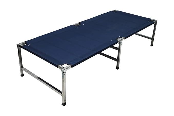 Folding Bed, Multi Color, 70x30x16 Inch, Portable Camping Cot with Steel Frame-image-47