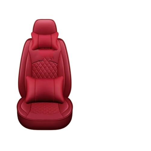 Housse Siège Voiture pour BMW Série 1 F20 E87 en Cuir 3D Rouge 5 Places Style Britannique