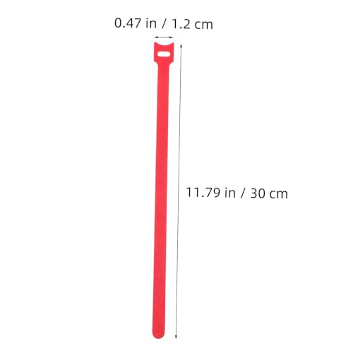 VILLCASE 100pcs Red Reusable Cable Ties Hook and Loop Wire Cord Organizer for Desk and Kitchen Appliances, Self-adhesive Fastening Straps for Charging Cable Management and Data Wires miniatura 2